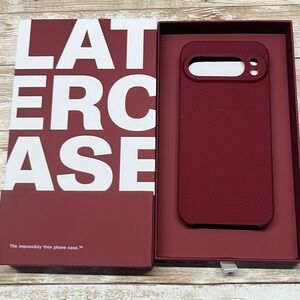 Latercase Pixel 9 Pro Crimson Impossibly Thin Phone Case Featherweight Open Box